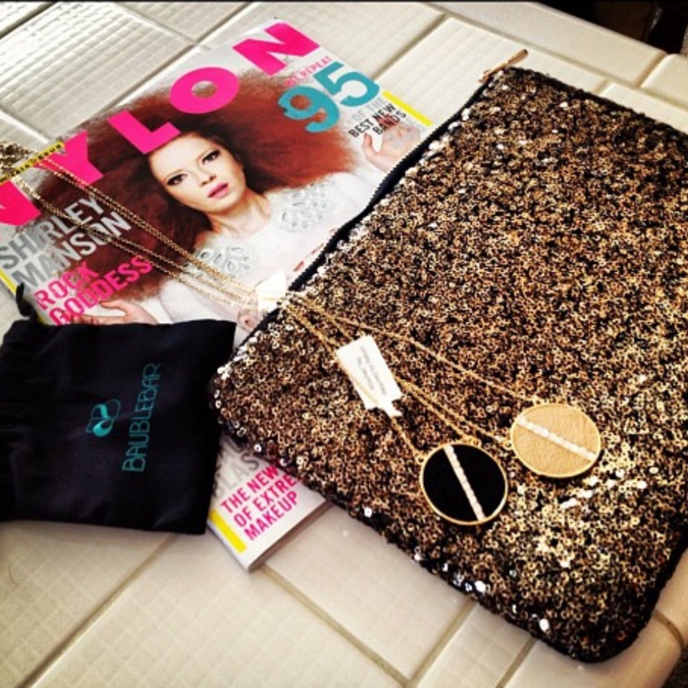 Metallic Gold Sequin Clutch